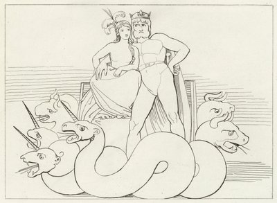 Kirkon juonittelut, Kiirastule, Canto 32 (kaiverrus) tekijältä John (after) Flaxman