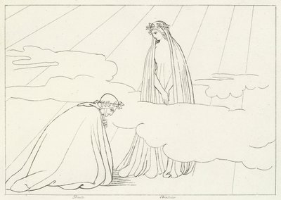 Kuun pallo, Paratiisi, Canto 2 (kaiverrus) tekijältä John (after) Flaxman