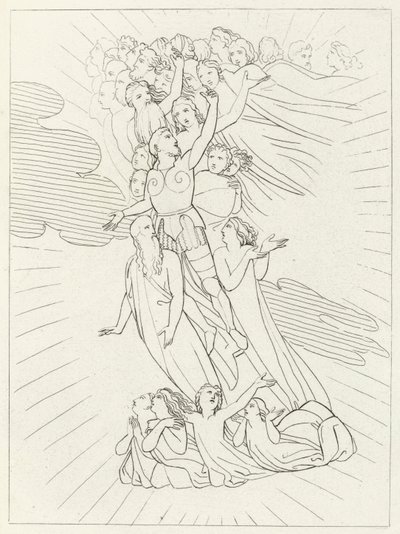 Planeetta Jupiter, Paratiisi, Canto 18 (kaiverrus) tekijältä John (after) Flaxman