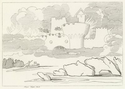 The Pool of Envy, Inferno, Canto 8 (kaiverrus) tekijältä John (after) Flaxman