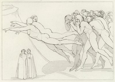Itsekkyyden alue, Kiirastule, Canto 18 (kaiverrus) tekijältä John (after) Flaxman