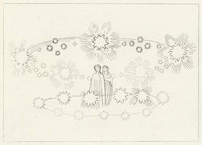Auringon alue, Paratiisi, Canto 10 (kaiverrus) tekijältä John (after) Flaxman