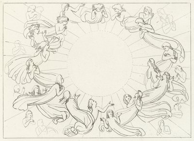 Aurinko, Paratiisi, Canto 12 (kaiverrus) tekijältä John (after) Flaxman