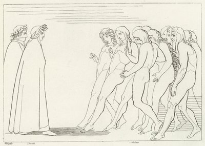 Kiirastulen eteinen, Kiirastuli, Canto 3 (kaiverrus) tekijältä John (after) Flaxman