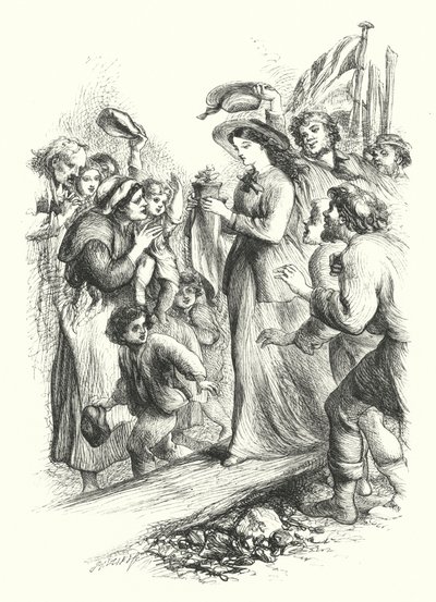 The Landing of the Primrose (kaiverrus) tekijältä John (after) Gilbert
