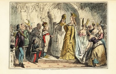 Englannin kuningas Henrik VI avioitui Margaret Anjoulaisen kanssa Titchfield Abbeyssa 23. huhtikuuta 1445 tekijältä John (after) Leech