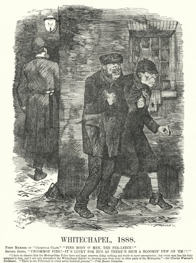 Punch sarjakuva: Whitechapel tekijältä John (after) Tenniel