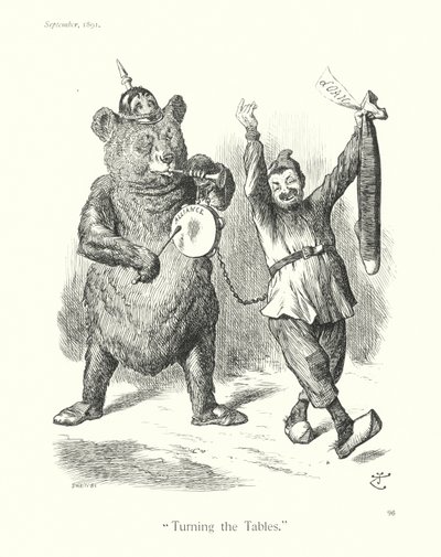 Sir John Tennielin sarjakuva: (kaiverrus): "Turning the Tables" (kaiverrus) tekijältä John (after) Tenniel
