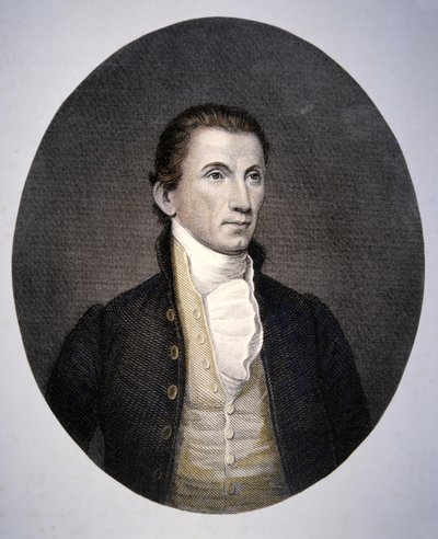 James Monroe (1758-1831) kaiverrus Asher Brown Durand (1796-1886) (värikaiverrus) tekijältä John (after) Vanderlyn