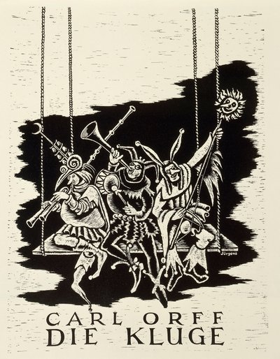 Saksa, Diessen am ammersee, Carl Orffin (1895-1982) Die Klugen (Viisas nainen) ensi-iltaesitys Frankfurtissa tekijältä Walter Charles Mills