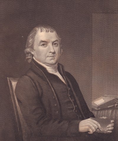 Amerikkalaisen metodistipiispa William Mc Kendreen (1757-1835) muotokuva, kaiverrus, noin 1870 tekijältä Walter Charles Mills
