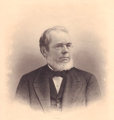 Amerikkalaisen kaivertajan Andrew Varrick Stoutin (1835-1906) muotokuva, F E Jonesin kaiverrus ladies