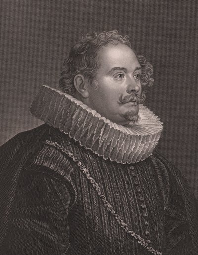 Muotokuva saksalaisesta kaivertajasta ja kustantajasta Martin Engelbrechtistä (1684-1756), kaiverrus D J Pound Van Dickin maalauksesta, Payne
