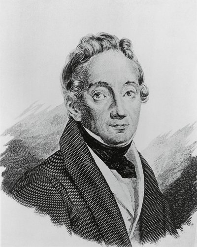 Pietro Collettan (1775-1831), italialaisen kenraalin ja historioitsijan muotokuva, kaiverrus tekijältä Walter Charles Mills