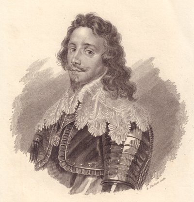 Muotokuva Thomas Francis of Savoysta, Carignanon prinssi (1596-1656), G Fusinatin kuparikaiverrus Van Dickin maalauksesta tekijältä Walter Charles Mills