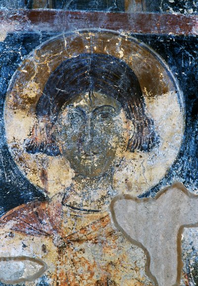 Pyhä, Ioannis Pagomenoksen fresko Pyhän Nikolauksen kappelissa, Maza, Kreeta, Kreikka (kuva) tekijältä Walter Charles Mills