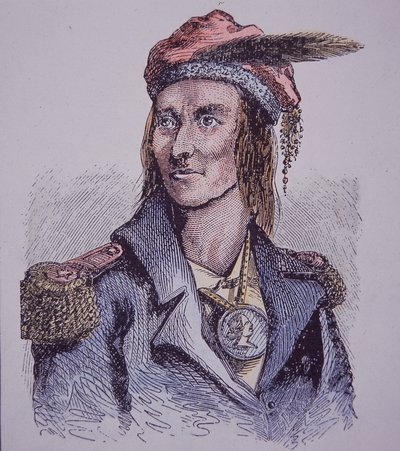 Tecumseh (värillinen kaiverrus) tekijältä Walter Charles Mills