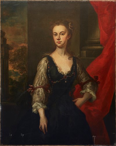 Muotokuva, jonka sanotaan olevan Elizabeth, Pembroken kreivitär (1674-1739) (öljy kankaalle) tekijältä John (studio of) Vanderbank