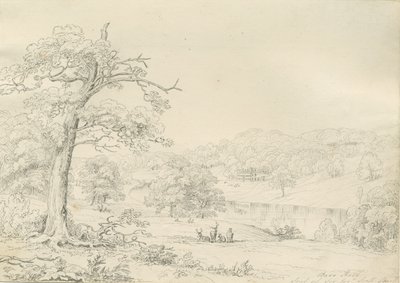 [Suuri] Barr Hall: kynäpiirustus, nd [1799-1854] tekijältä John Allport