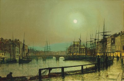 Kuutamoinen satama, 1883 tekijältä John Atkinson Grimshaw