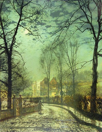 Kuunvalossa kulkeva tie, 19. vuosisata tekijältä John Atkinson Grimshaw
