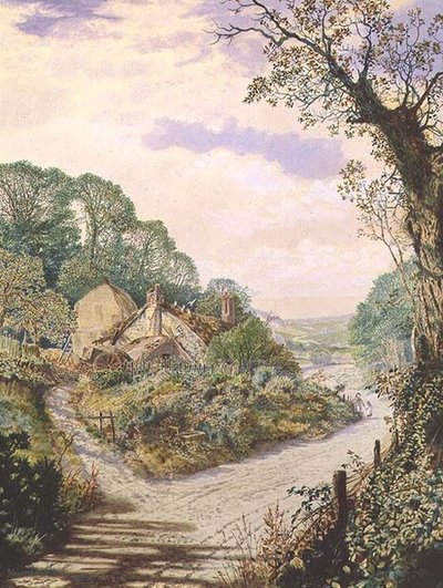 A Summer Noon, vanha maatila, Wharfedale tekijältä John Atkinson Grimshaw