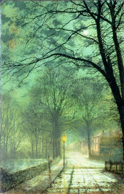 Huonekalut ja erilaiset esineet 1100- ja 1300-luvuilta tekijältä John Atkinson Grimshaw