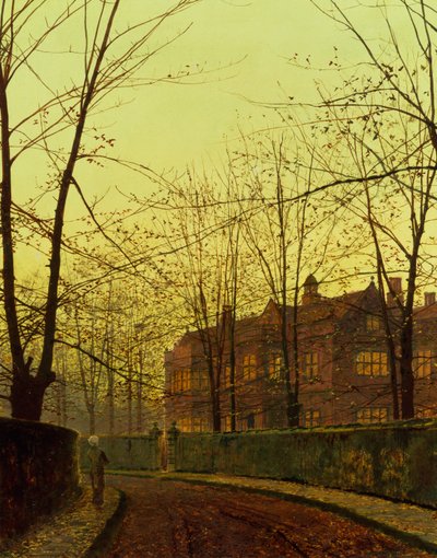 Kultainen syksy (öljy kankaalle) tekijältä John Atkinson Grimshaw