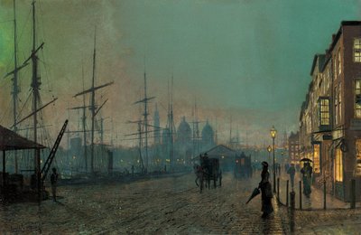 Humber Dockside, 1881 tekijältä John Atkinson Grimshaw