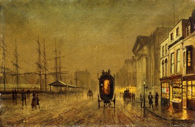 Liverpoolin satama, tekijältä John Atkinson Grimshaw