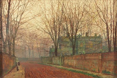 Marraskuun aamu, Knostrop Hall, Leeds tekijältä John Atkinson Grimshaw
