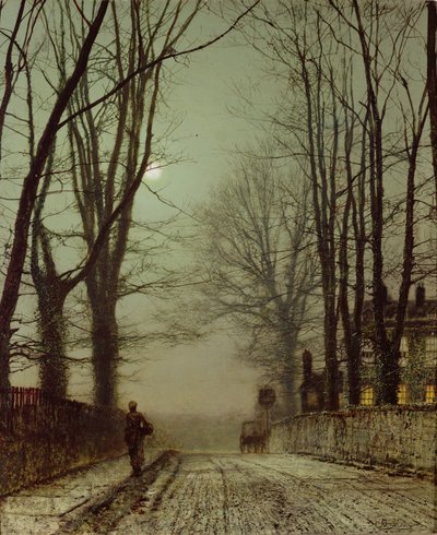 Putney Park Lane tekijältä John Atkinson Grimshaw