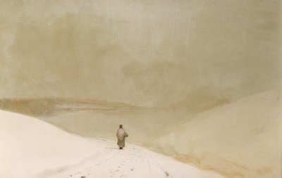 Lumi ja sumu (Caprice in Yellow Minor) (öljy kankaalle) tekijältä John Atkinson Grimshaw