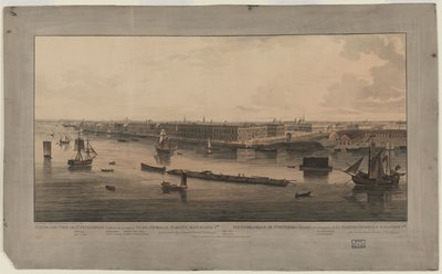 Panoraamanäkymä Pietariin, vuosina 1805-1807 tekijältä John Augustus Atkinson