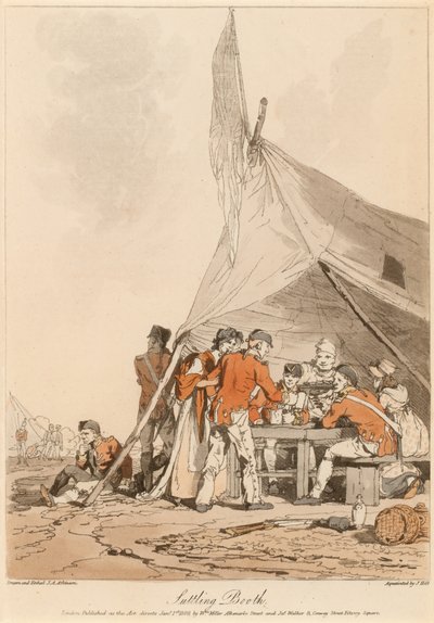 Suttling Booth, 1808 noin tekijältä John Augustus Atkinson