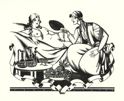 Lord Byronin kuvitus Don Juanille (litho) tekijältä John Austen