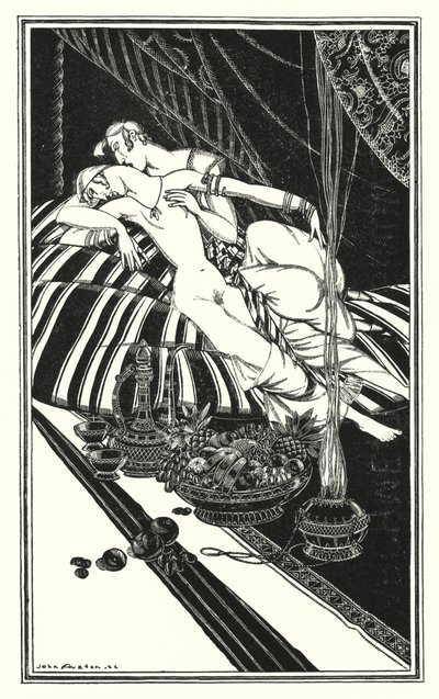 Lord Byronin kuvitus Don Juanille: Haidee ja Juan eivät olleet naimisissa, vika oli heidän, ei minun (litho) tekijältä John Austen