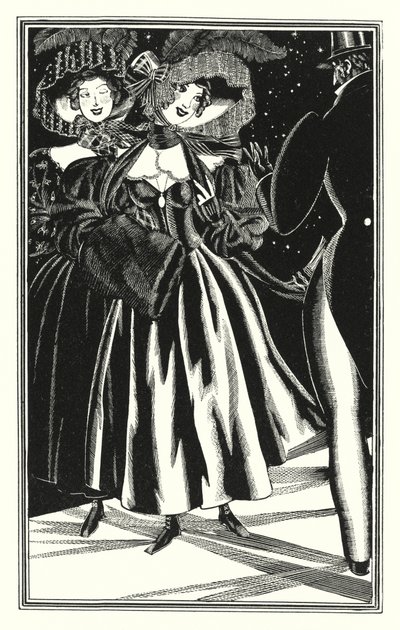 Lord Byronin kuvitus Don Juanille: Kävelypafialaiset, mukavia mutta moraalittomia (litho) tekijältä John Austen
