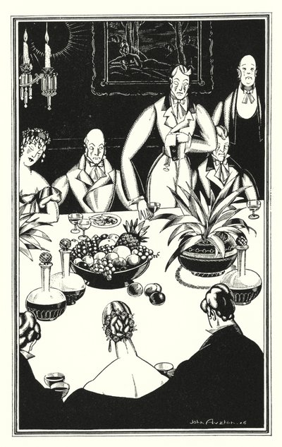 Lord Byronin kuvitus Don Juanille: Synkkä hetki, joka tulee esiin surullisista kaksikymmentäneljästä (litho) tekijältä John Austen