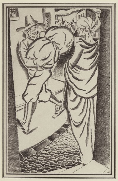 Daniel Defoen kuvitus Moll Flandersille (litho) tekijältä John Austen