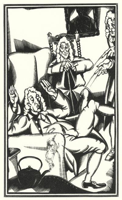 Laurence Sternen kuvitus Tristram Shandylle (litho) tekijältä John Austen