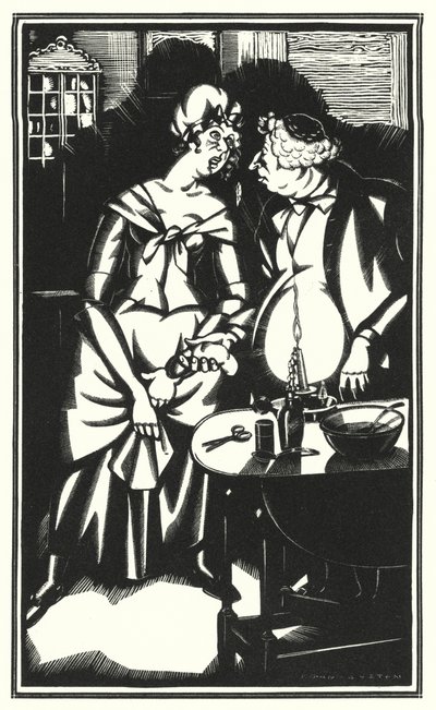 Laurence Sternen kuvitus Tristram Shandylle (litho) tekijältä John Austen