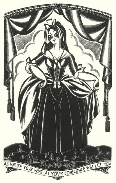 Laurence Sternen kuvitus Tristram Shandylle (litho) tekijältä John Austen