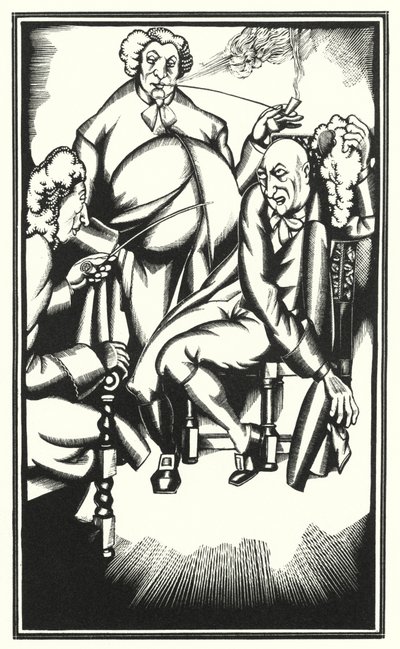 Laurence Sternen kuvitus Tristram Shandylle (litho) tekijältä John Austen