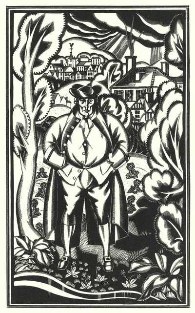 Laurence Sternen kuvitus Tristram Shandylle (litho) tekijältä John Austen