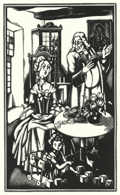 Laurence Sternen kuvitus Tristram Shandylle (litho) tekijältä John Austen