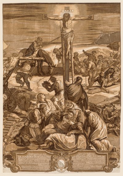 Ristiinnaulitseminen, 1741. tekijältä John Baptist Jackson