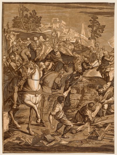 Ristiinnaulitseminen, 1741. tekijältä John Baptist Jackson