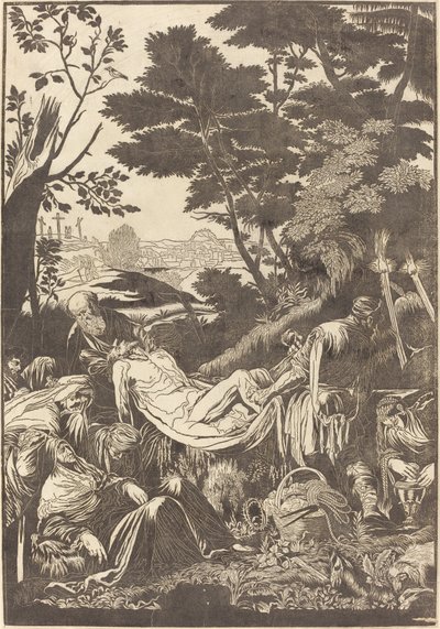 Hautaus [recto] tekijältä John Baptist Jackson after Jacopo Bassano