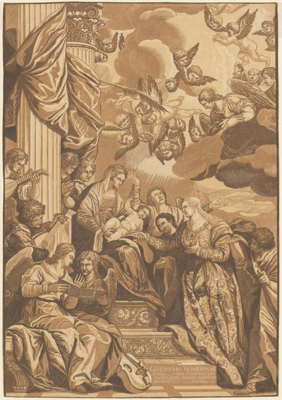 Pyhän Katariinan mystinen häät tekijältä John Baptist Jackson, after Veronese